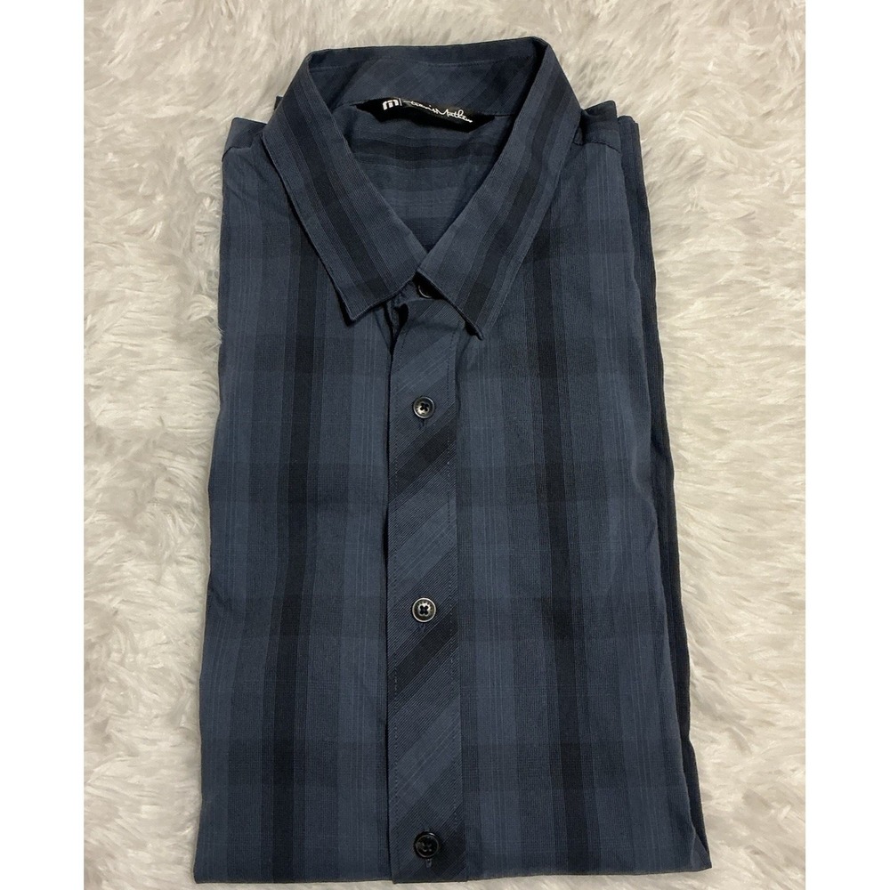 Travis Mathew Men's Button Down Lg Shortsleeve plaid Shirt